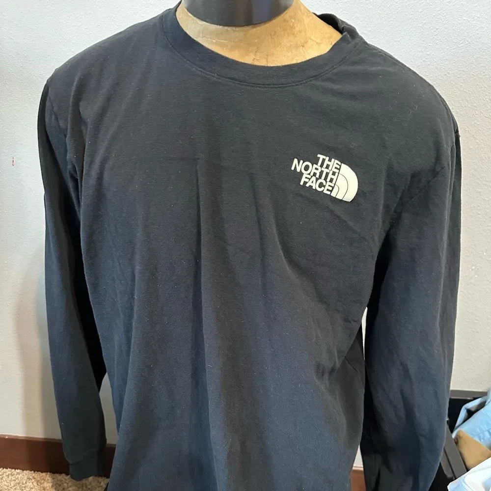The North‎ Face Black/White Long Sleeve Tee